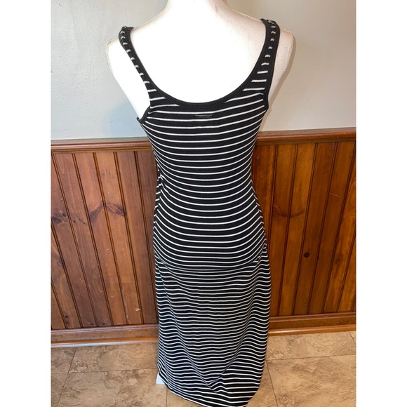 Womens Marc New York Black White Striped High Low‎ Sleeveless Dress XS - Picture 4 of 7